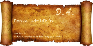 Denke Adrián névjegykártya